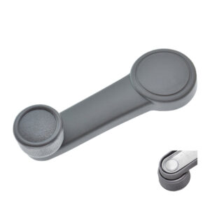 102724 MANIJA DE ELEVAR FD FIESTA 97-10/KA 01-08/IKON 01-15/FOCUS 00-11/ECOSPORT 04-12/COURIER 01-12/FIGO 16-20/RANGER 13-15 BASE DE ZINC PERILLA GRIS ZINC CON PLASTICO GRIS REMACHE DE METAL HUSHAN