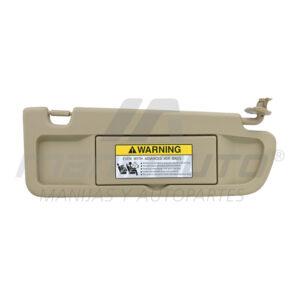 104306 VISERA HONDA CIVIC 06-11 2P 1 PIEZA CON ESPEJO SIN LUZ BEIGE PLASTICO TWN HUSHAN DERECHO DELANTERA