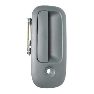 104664 MANIJA EXTERIOR CV EXPRESS VAN  GM SAVANA 96-09  CON HOYO PARA LLAVE CORRUGADA GRIS OBSCURO PLASTICO  PUERTA TRASERA LATERAL ABATIBLE DERECHA