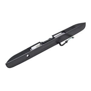 104675 MOLDURA 5TA PUERTA TY HIACE 06-19  CON MANIJA CON HOYO PARA LLAVE CON LUZ DE PLACA NEGRA CORRUGADA