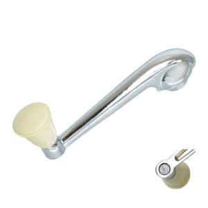 105098 MANIJA DE ELEVAR VW SEDAN 60-71  PERILLA BEIGE ZINC CROMO REMACHE DE METAL