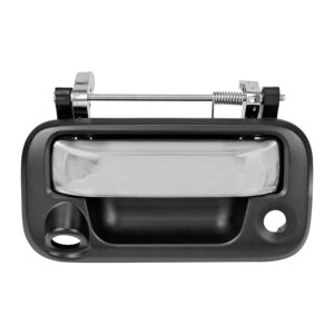 105378 MANIJA DE TAPA FD EXPLORER SPORT TRAC 06-10/F-150/F-250 09-14/LOBO 04-14/SUPER DUTY 08-16  LC MARK LT 06-13  CON HOYOS PARA LLAVE Y CAMARA LISA NEGRA/CROMO PLASTICO HUSHAN