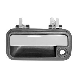 105705 MANIJA EXTERIOR MZ 626 88-92  CON HOYO PARA LLAVE CROMADA/NEGRA DELANTERA IZQUIERDA
