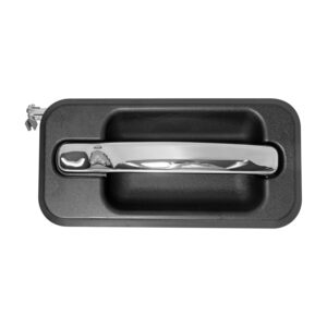 106080 MANIJA EXTERIOR HM H2 SUT/SUV 03-09  SIN HOYO PARA LLAVE CROMADA/NEGRA DELANTERA DERECHA