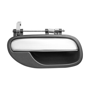 106126 MANIJA EXTERIOR VL S40 00-04  SIN HOYO PARA LLAVE CROMADA/NEGRA PLASTICO DELANTERA DERECHA