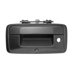 106544 MANIJA DE TAPA CV CHEYENNE/SILVERADO/PICK UP  GM SIERRA 16-18  CON HOYO PARA LLAVE CON CAMARA INTEGRADA C/CABLEADO P/ADAPTAR 8MTS CORRUGADA NEGRA PLASTICO HUSHAN