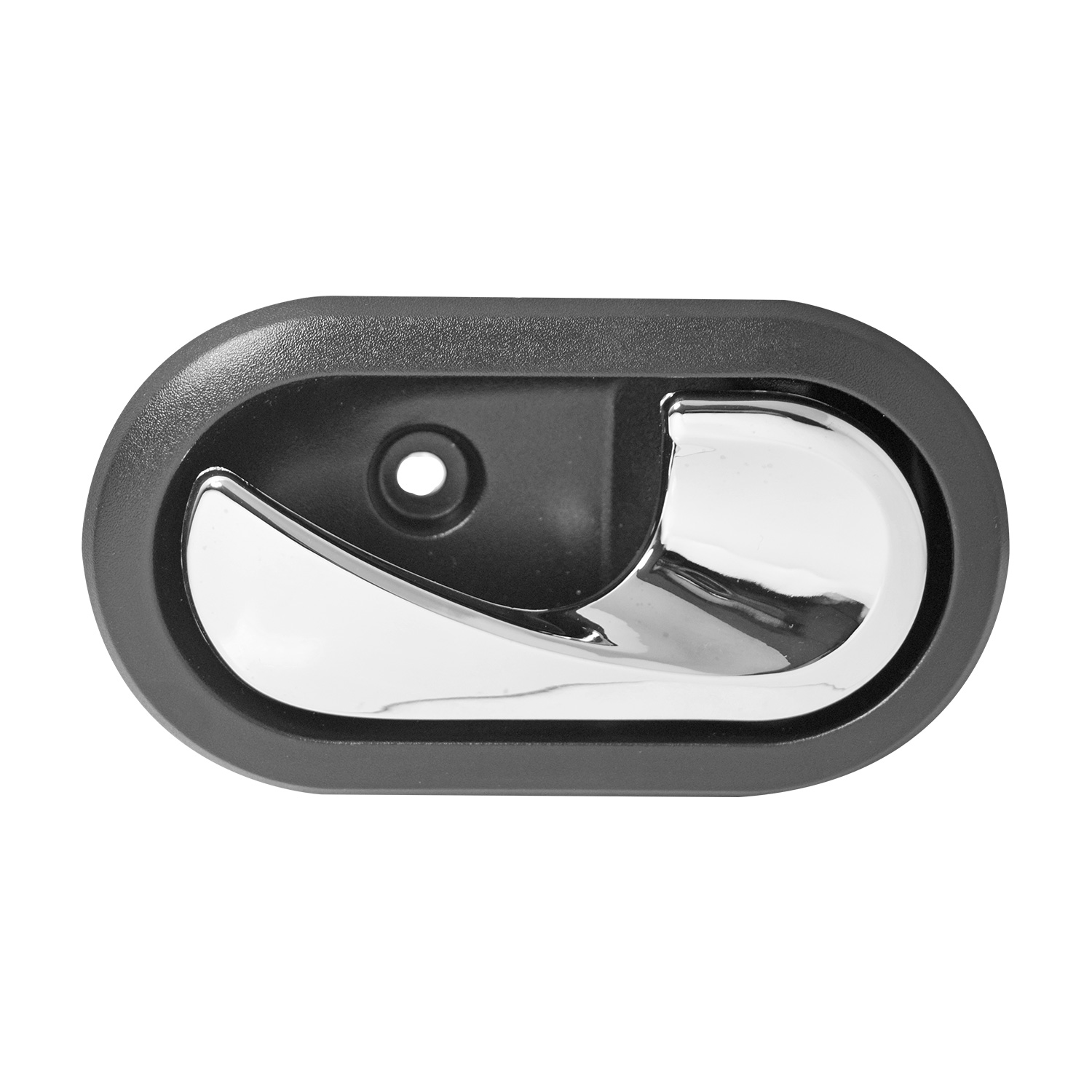 106654 MANIJA INTERIOR RN CLIO EURO 07-09/DUSTER 13-20/MEGANE 04-10/SANDERO 07-15/SCENIC II 05-08/STEPWAY 10-15 PARA CHICOTE NEGRA/CROMO PLASTICO DELANTERA/TRASERA DERECHA