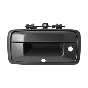 106866 MANIJA DE TAPA CV CHEYENNE/SILVERADO  GM SIERRA  CV PICK UP 16-18  CON HOYOS PARA LLAVE Y CAMARA CORRUGADA NEGRO PLASTICO HUSHAN