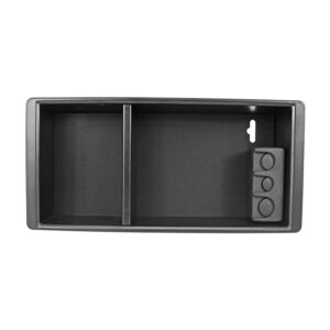 107682 ORGANIZADOR PARA CONSOLA CENTRAL CV CHEYENNE/SILVERADO 14-22/SUBURBAN/TAHOE  GM SIERRA 15-22  UN VARIOS 50-22  CON PORTA MODENAS 1 PIEZA NEGRA PLASTICO HUSHAN CENTRAL