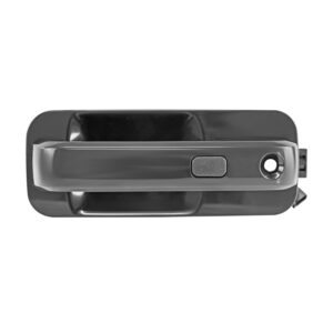 107929 MANIJA EXTERIOR FD SUPER DUTY 17-20/LOBO/F-150/F-250/LOBO RAPTOR 15-20  CON HOYO PARA LLAVE CON SENSOR 4 PINS LISA NEGRA PLASTICO TWN HUSHAN FL3Z-1522405-GFPTM/FL3Z-1522405-GEPTM Izquierdo Delantera
