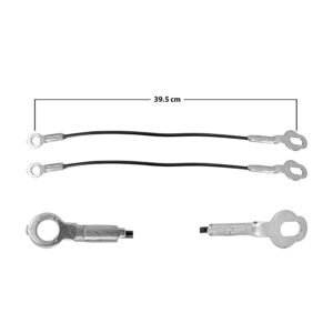 108283 CABLES DE TAPA FD RANGER 13-22  JUEGO 2 PIEZAS 39.5CM BRA GENERICA Derecho/Izquierdo Trasera Tapa caja