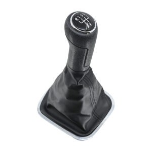 109128 PERILLA VW VENTO 13-22 VW POLO 10-22  FUNDA CON PERILLA NEGRA/CROMO 5 VELOCIDADES VINIPIEL CHIN