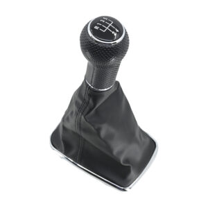 109137 PERILLA VW JETTA A4 00-06 VW GOLF A4 99-06  FUNDA CON PERILLA NEGRA/CROMO 5 VELOCIDADES VINIPIEL TIPO ORIGINAL CHN 1J0711113BL