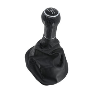 109141 PERILLA VW JETTA 05-11 VW GOLF 05-11  FUNDA CON PERILLA NEGRO/PLATA 5 VELOCIDADES VINIPIEL CHN