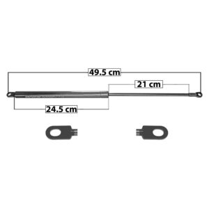 14069 AMORTIGUADOR 5TA PUERTA VW CARIBE 77-87 49.5 CM 24.5 CM 21 CM ENTRADA TIPO 2 ENTRADA 2 TIPO 2 101.16 114.65 7473