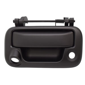 18791 MANIJA DE TAPA FD F-150/F-250 09-14/LOBO 04-14/SUPER DUTY 08-16 LC MARK LT 06-13 FD EXPLORER SPORT TRAC 06-10 CON HOYOS PARA LLAVE Y CAMARA LISA NEGRA PLASTICO HUSHAN