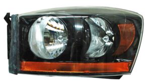 20-6748-A1-6B FARO DODGE PU 06-08 C/FRANJA AMBAR FONDO NEGRO TYC IZQ