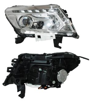 20-E765-06-2B FARO NISSAN PU NP300/ FRONTIER 16-20 FONDO CROMADO LEDS TYC1 T156 DER