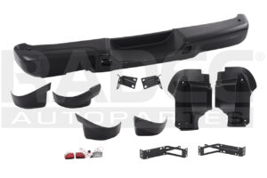 203-1609-06 FASCIA TRASERA JP WRANGLER 18-23 LINEA NUEVA CORRUGADA C/REFLECTOR SPORT/SPORT S/WILLYS UNLIMITED SAHARA/UNLIMITED SAHARA NIGHT EAGLE L4/V6 4/6 CILINDROS 2.0/3.6L 3/5 PUERTAS