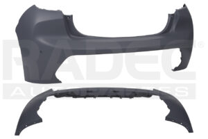 203-2411-03 FASCIA TRASERA PG 208 21-22 C/HOYO P/SENSOR ACTIVE/ALLURE/GT L3 3 CILINDROS 1.2L 5 PUERTAS