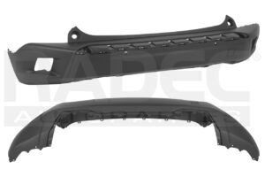 203-2417-03 FASCIA TRASERA PG 2008 21-23 CORRUGADA C/2 HOYOS P/SENSOR ALLURE/GT LINE/GT/ACTIVE/PURETECH L4 4 CILINDROS 1.2/1.6 L 5 PUERTAS