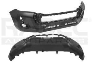 203-3007-13 FASCIA DELANTERA TY HILUX 20-23 C/REJILLA CENTRAL S/HOYO P/SENSOR REVO/ROCCO L4 4 CILINDROS 2.7/2.8L 2/4 PUERTAS