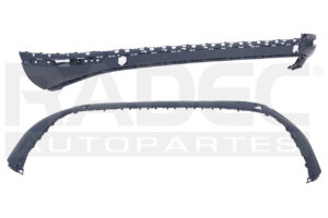 203-3121-03 FASCIA TRASERA VW TOUAREG 16-18 P/PINTAR C/HOYO P/SENSOR TDI/FSI/HIBRID/ DISSEL/GASOLINA V6 6 CILINDROS 3.0/3.6L 5 PUERTAS INFERIOR