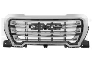 204-0637-10 PARRILLA CV SIERRA 19-22 CROMADA LINEAS SLE/AT4/DENALI V8 8 CILINDROS 5.3/6.2L 2/4 PUERTAS