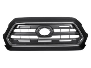 PAR755 PARRILLA TOYOTA TACOMA 16-18 PLATA P/PINTAR C/MOLDURA CROMADA F/NEGRO