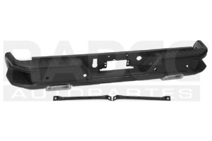 206-0639-54 DEFENSA TRASERA CV SILVERADO 19-22 C/2 HOYOS P/ESCAPE C/HOYO P/SENSOR P/PINTAR 4X2/4X4/CUSTOM V6/V8 6/8 CILINDROS 4.3/5.3L 2/4 PUERTAS