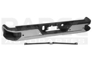 206-0639-56 DEFENSA TRASERA CV SILVERADO 19-22 C/1 HOYO P/ESCAPE C/HOYO P/SENSOR CROMADA 2500 V6/V8 6/8 CILINDROS 4.3/5.3L 2/4 PUERTAS