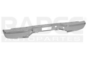 206-0639-59 DEFENSA TRASERA CV SILVERADO 99-06 CROMADA C/HOYO P/MOLDURA C/HOYO P/TIRON LARG178CM ANCH22CM 1500/2500LS/LT/WT/SL/SLE/SLT/CREW CAB/EXTENDED CAB 4.3/4.8/5.3/6.0/6.6/8.1L 2/4PUERTAS