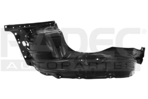 216-2206-05 TOLVA SALPICADERA DELANTERA MT MIRAGE 22-24 PLASTICO GLS/GLX L3 3 CILINDROS 1.2L 4 PUERTAS IZQ
