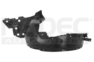 216-2351-05 TOLVA SALPICADERA NS KICKS 21-22 PLASTICO EXCLUSIVE/ADVANCE/PLATINUM L4 4 CILINDROS 1.6L 5 PUERTAS IZQ