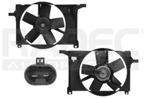 218-0614-04 MOTOVENTILADOR CV CHEVY 94-12 L4 1.4, 1.6 LTS P/RAD C/AA SENCILLO COMPLETO 2 PINES