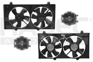 218-1902-03 MOTOVENTILADOR MZ 6 03-08 L4 2.3L DOBLE COMPLETO 4 Y 4 PINES KF