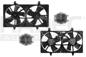 218-2302-06 MOTOVENTILADOR NS ALTIMA 02-06 L4 2.5/V6 3.5 LTS DOBLE COMPLETO 4 Y 4 PINES KF