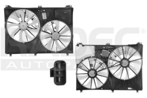 218-3006-01 MOTOVENTILADOR TY HIGHLANDER 14-19 L4 2.7/V6 3.5L C/MOD CONTROL C/DEPOSITO S/REMOLQUE DOBLE COMPLETO 3 PINES KS