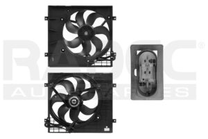 218-3111-00 MOTOVENTILADOR VW GOLF IV 97-03 L4 1.3 LTS 3 PINES S/RESIST P/RAD P/AA SENCILLO COMPLETO