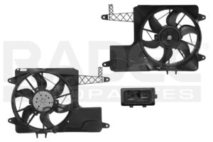 218-3115-02 MOTOVENTILADOR VW POINTER 98-09 L4 1.8, 2.0 LTS AUT P/RAD SENCILLO COMPLETO 2 PINES KS