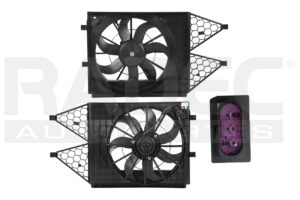 218-3116-01 MOTOVENTILADOR VW POLO 03-16 L4 1.2, 1.4 LTS P/RAD C/RESISTENCIA SENCILLO COMPLETO 3 PINES TW