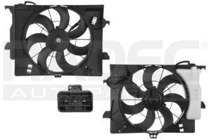 218-3506-03 MOTOVENTILADOR KI RIO 12-17 L4 1.6 LTS P/RAD C/RESISTENCIA C/DEPOSITO SENCILLO COMPLETO 3 PINES CN