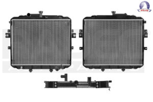 220-0910-04 RADIADOR DG H-100 97-10 L4 2.5, 2.6 LTS DIESEL STD C/S AA 17 1/2X22 1/3X26MM ALUM SOLD POLAR
