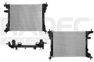 220-0916-25 RADIADOR DG RAM 20-22 L4 1.6, 1.8 LTS STD C/S AA 18 5/7X15 2/7X16MM ALUM SOLD POLAR