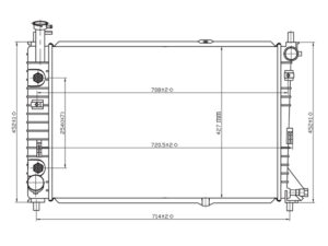 RADA229 Radiador Aluminio FD Mustang 97-04 C/Gollete AUT 2138