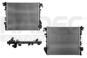 220-1609-04 RADIADOR JP WRANGLER 18-21 L4 2.0/V6 3.0, 3.6 LTS STD C/S AA 22X19 8/9X26MM ALUM SOLD POLAR