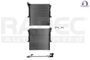 220-2204-02 RADIADOR MT L200 08-16 L4 2.5LTS C/S AA AUT GAS/DIESEL 20 2/3X25 1/8X26MM ALUM SOLD