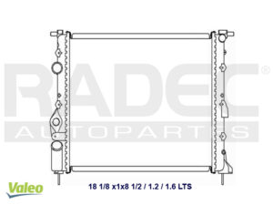 220-2602-00 RADIADOR RN KANGOO 04-06 16V 1.2/1.4/1.6 LTS ESTANDAR