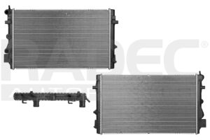 220-2704-03 RADIADOR ST IBIZA/VW POLO 09-16 L4 1.6, 1.8, 2.0 LTS AUT/STD C/S AA 25 3/5X15 2/3X26MM ALUM SOLD POLAR