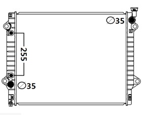 220-3015-09 RADIADOR TY TACOMA 16-23 L4 2.7/V6 3.5 LTS AUT C/S AA 25 3/5X21 4/7X26MM ALUM SOLD ZC